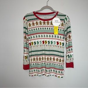 NWT Little Sleepies girls size 16 Christmas pajama top long sleeve shirt